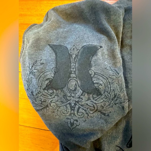 Hurley Black Fade Distressed Zip Up Hoody. Size XS - Picture 2 of 8